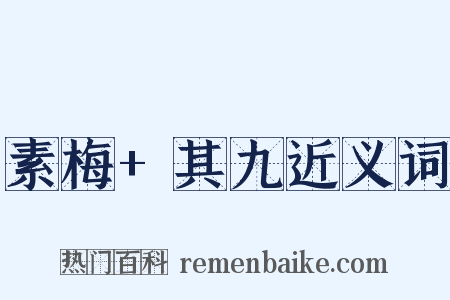 素梅+其九近义词是什么意思的图片